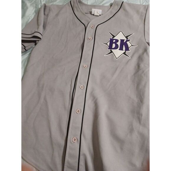Vintage Teamwork Athletic Apparel BK Men's Baseball Jersey Size L Grey‎ USA #8 - Picture 1 of 5